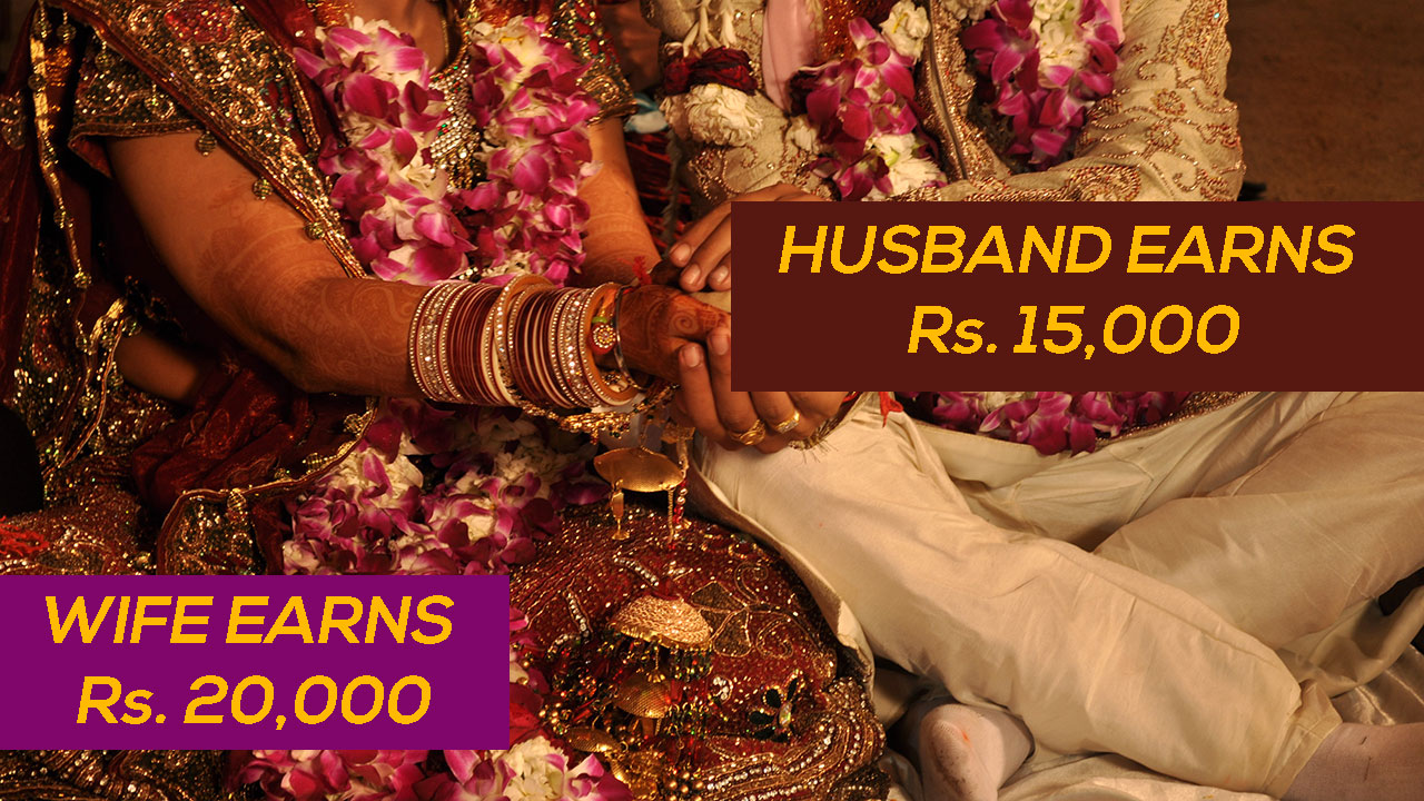 husband earns less than wife