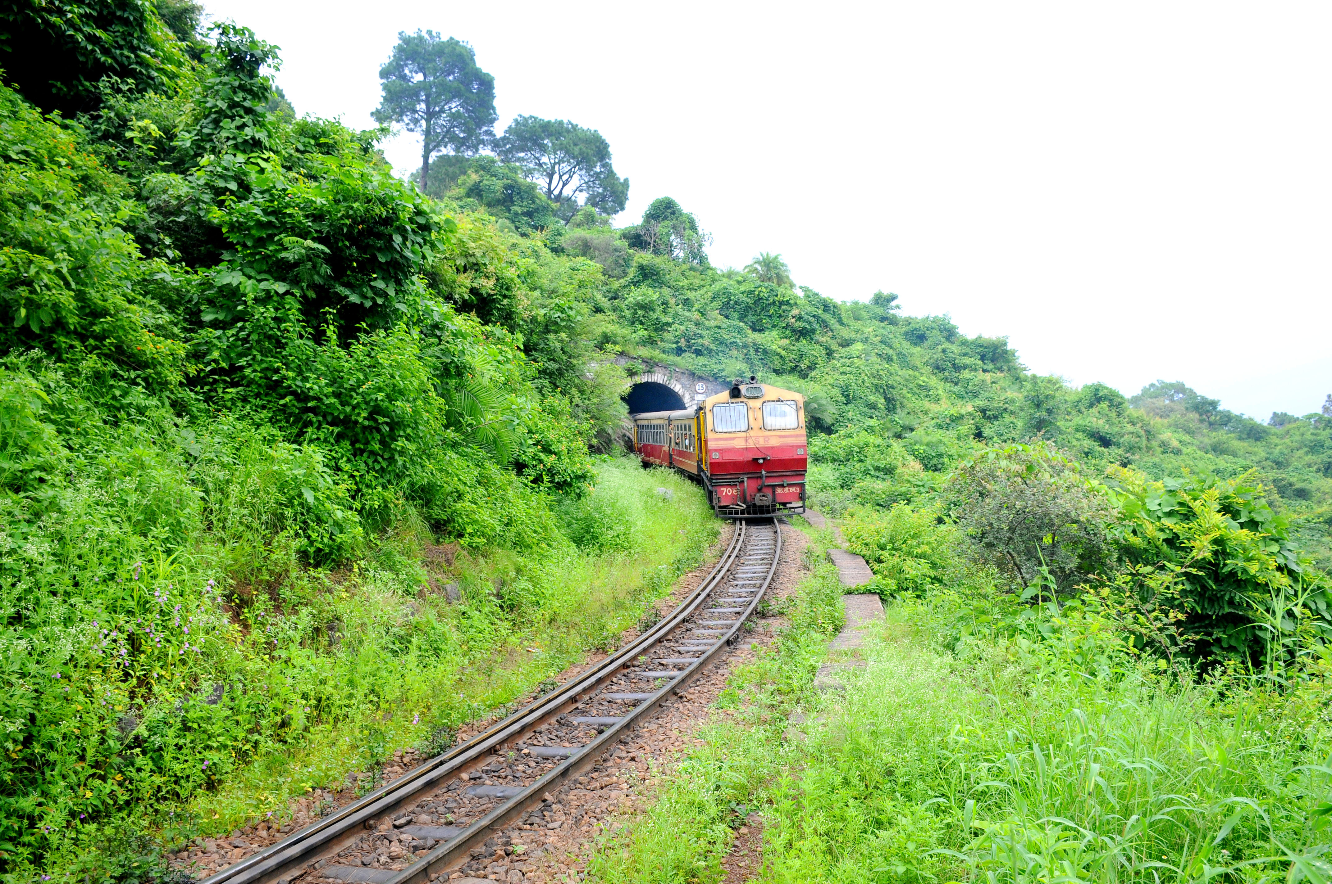 Chandigarh shimla toy train on the outskirts of chandigarh