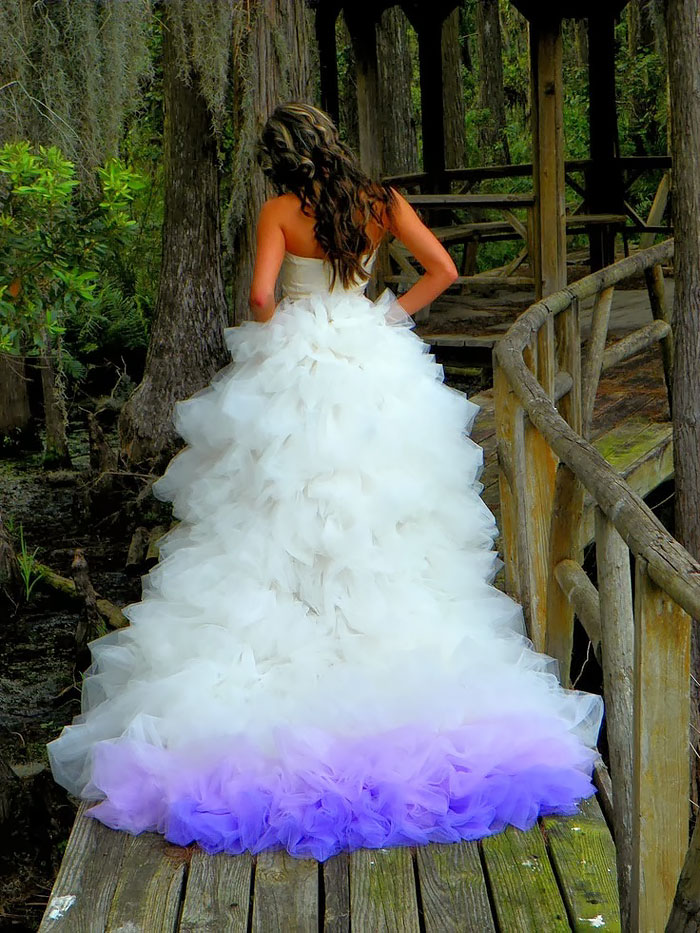 Dyed wedding gowns