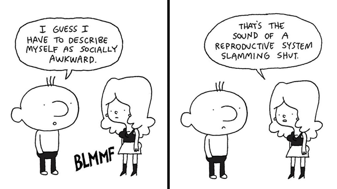 6 Cartoon Strips That Depict The Tragedies Of A Socially Awkward Person