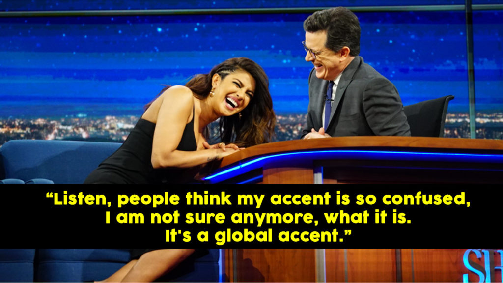 Priyanka Chopra on The Late Show with Stephen Colbert