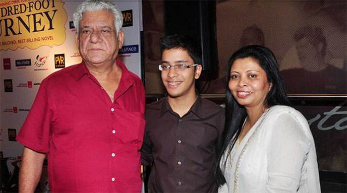 Om Puri and family