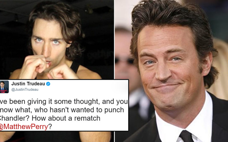 Justin Trudeau Challenges Matthew Perry For A Rematch. Check Out ...
