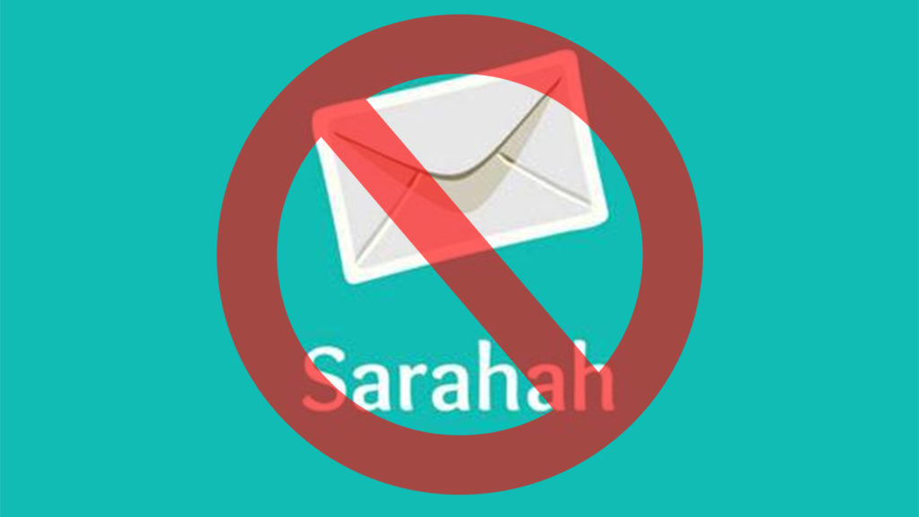 Sarahah-Stop