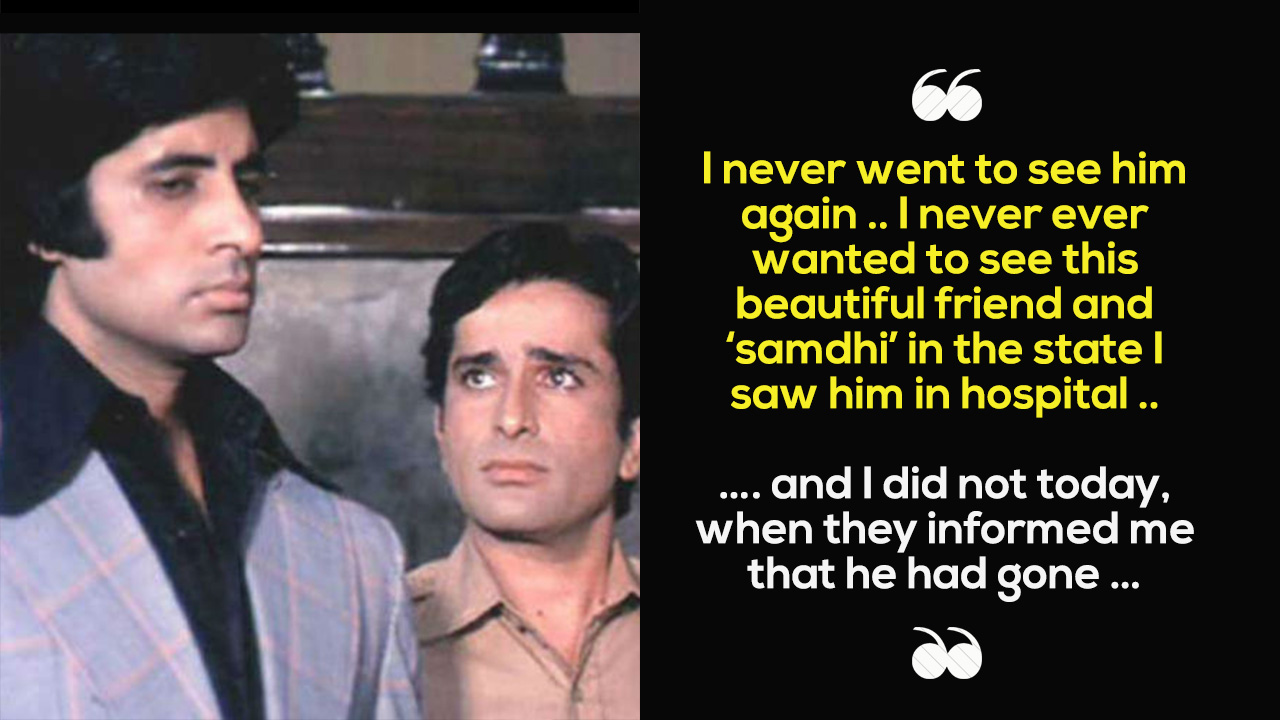 He Called Me Babbua: Big B Remembers His On-Screen Bhai And Real Life  Samdhi, Shashi Kapoor!