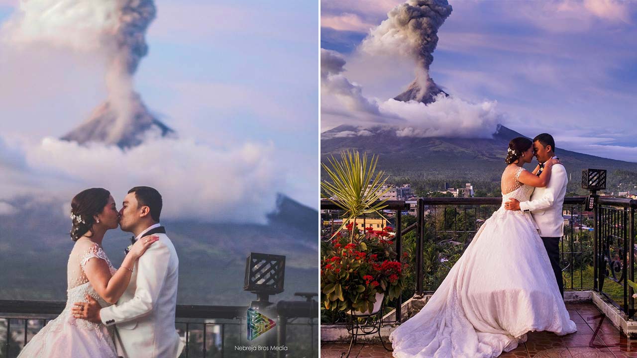 Volcano Eruption Didn't Stop Couple, Instead They Turned