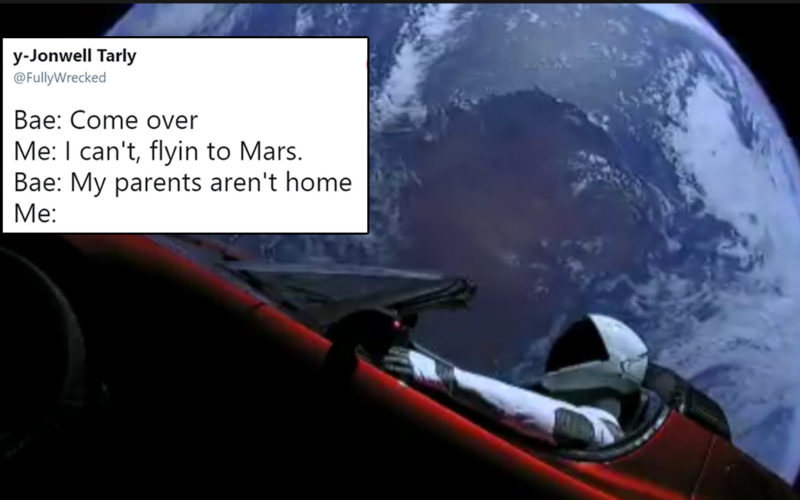 After Spacex Sent A Car Into Space Twitter Started Launching Amusing Memes Of Course