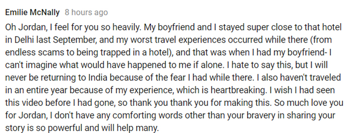 US Travel Vlogger Narrates Horrifying Story Of Sexual Assault she suffered in India(Comments)