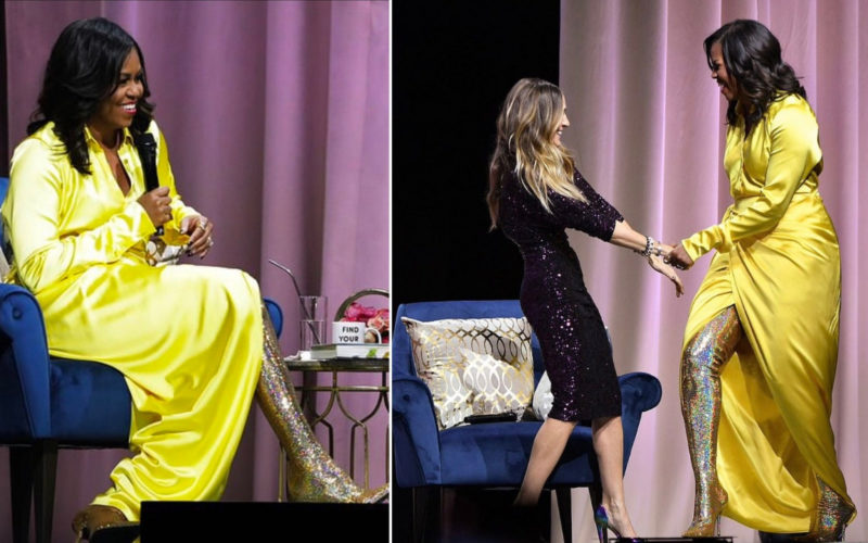 Michelle Obama's Glittery Balenciaga Spark Fashion Debate