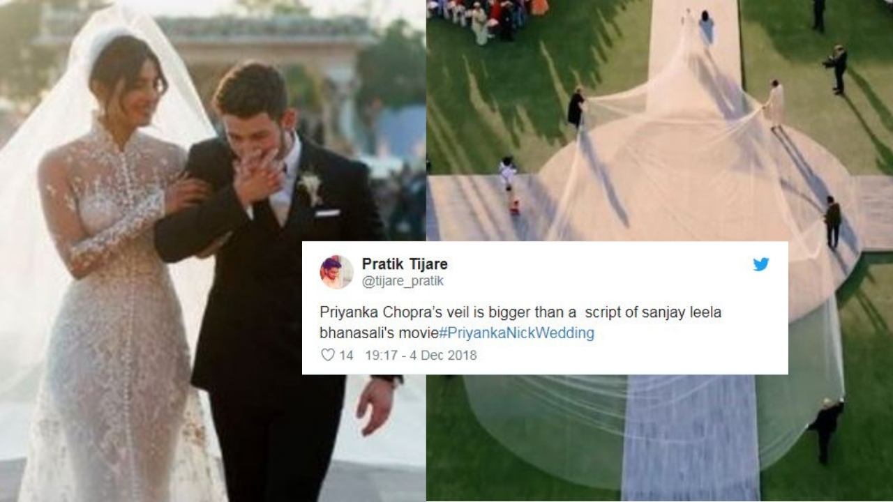 Priyanka Chopra's wedding veil inspires hilarious memes, one calls