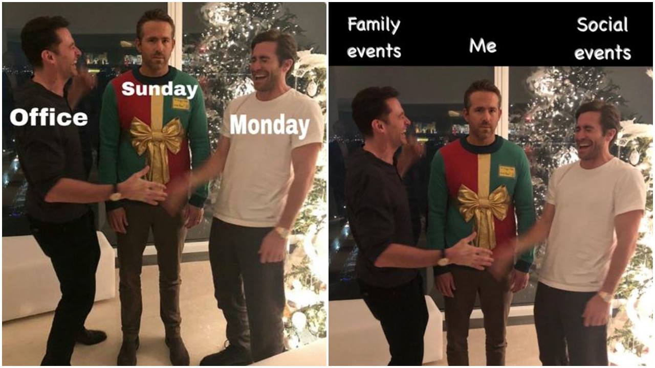Ryan Reynolds' Ugly Sweater Picture Is Now Spreading Joy As A Meme