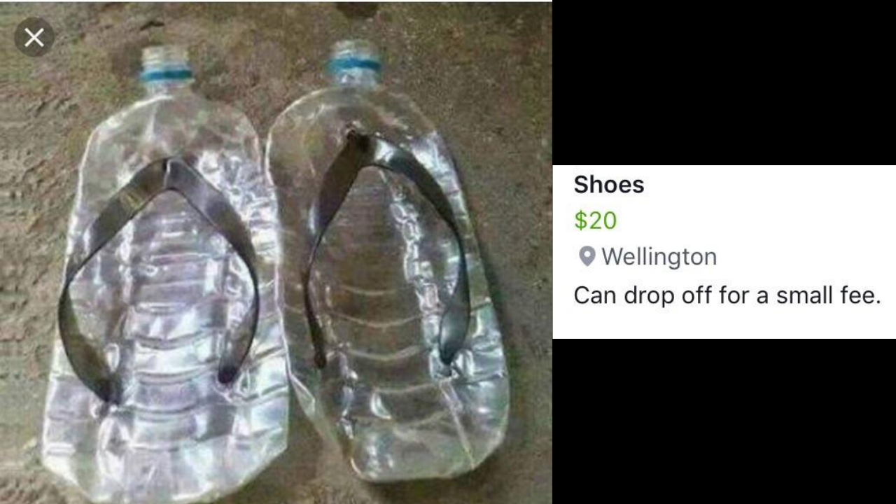 Plastic Water Bottle 'Shoes 