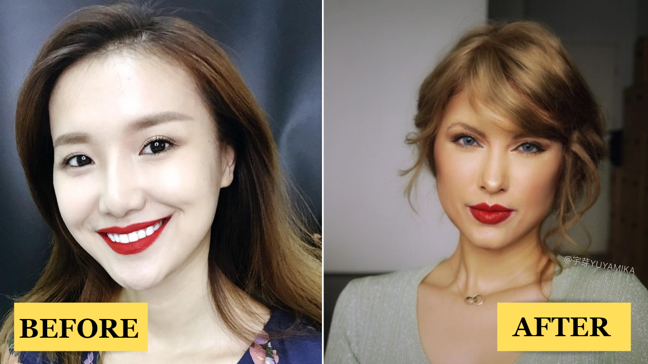 Chinese Woman Uses Makeup To Transform