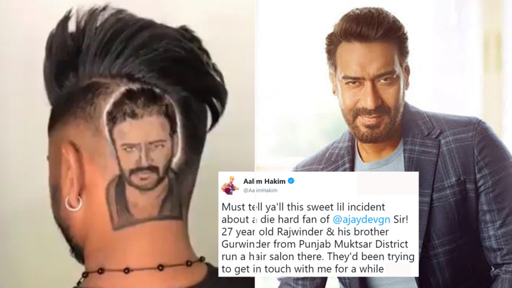 Die-Hard Ajay Devgn Fan Gets Haircut With The Actor's Face & Meets Him