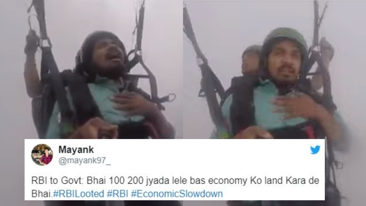 Twitter Compares Funny Paragliding Video With Falling Indian Economy