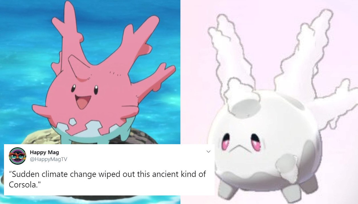 Novo personagem Pokémon é um coral morto, extinto pela crise climática