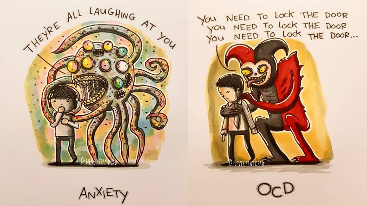 Artist Depicts Mental Disorders As Monsters In Powerful Series