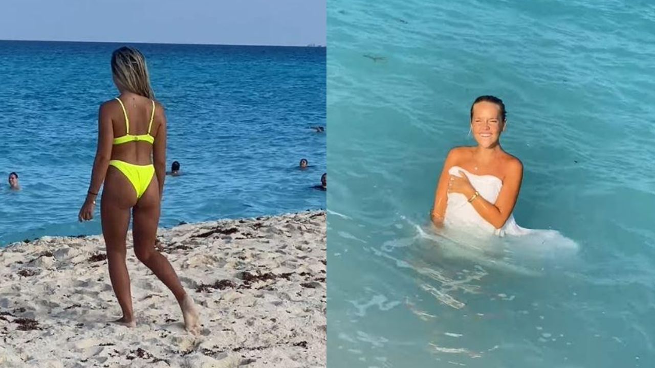 Magician Swaps Out Girlfriend’s Bikini With One That Dissolves In Water, Wa...