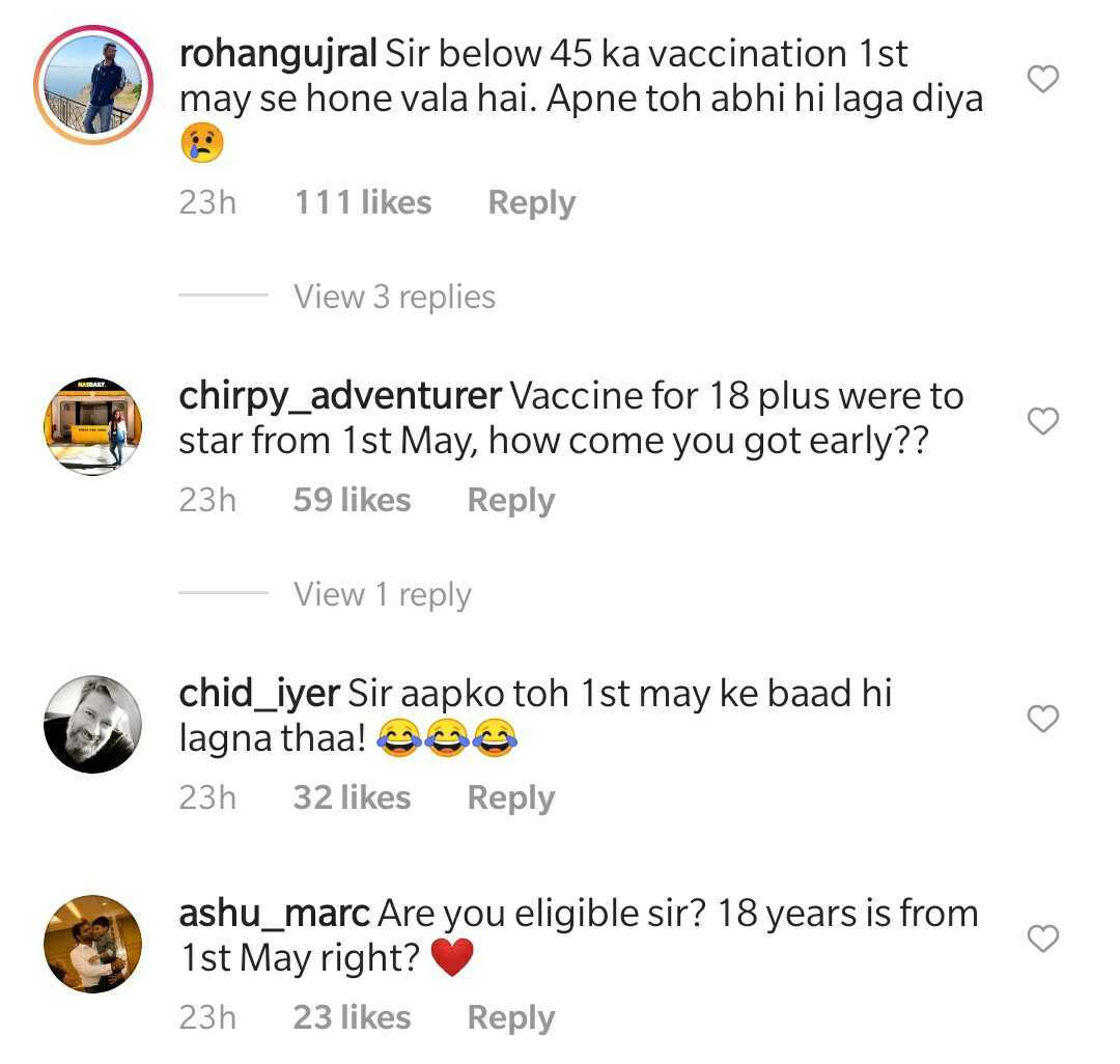 People Sarcastically Ask How Anil Kapoor Is Getting Vaccinated Before May 1st, Actor Responds