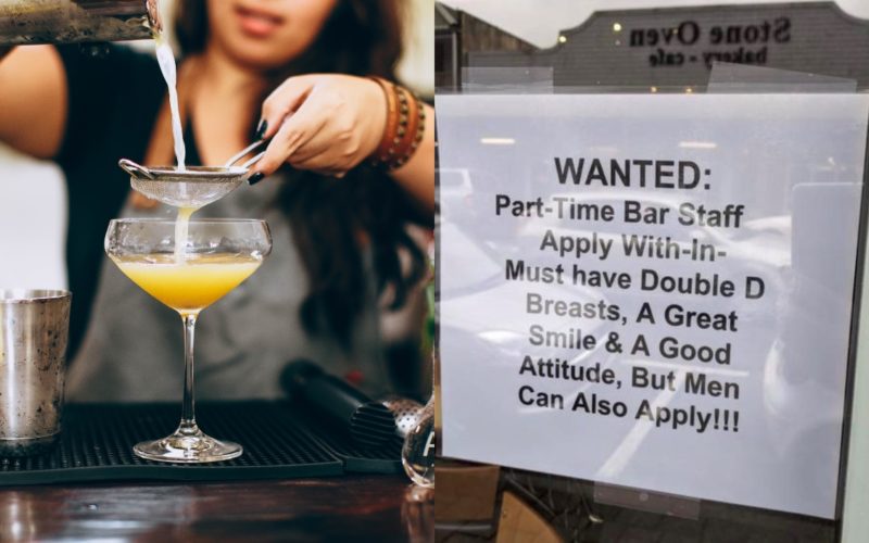 A Bar Is Looking For Staff With 'DD Breast' Size & 'Good Smile