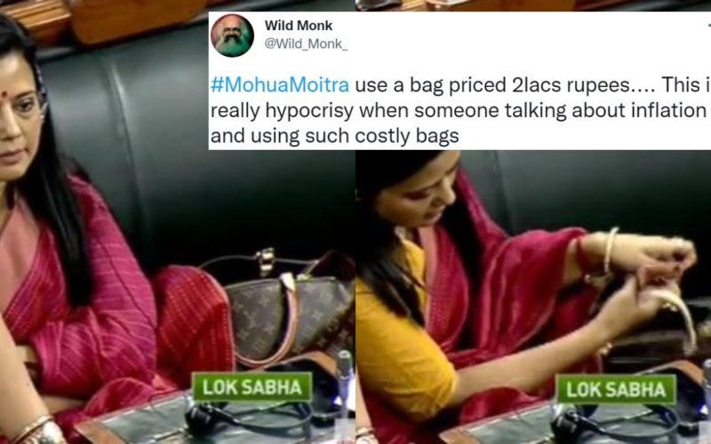TMC MP Mahua Moitra HIDES her Louis Vuitton bag in Lok Sabha