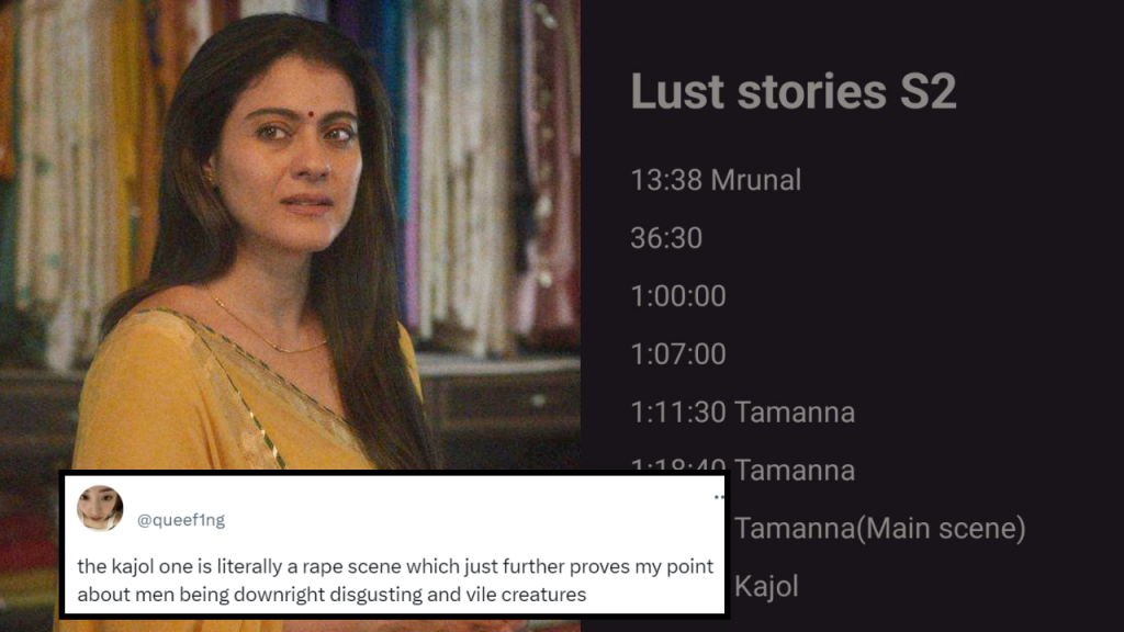 Kajol Sax Com - Time Stamps Of Women's Sex Scenes In Lust Stories Shared
